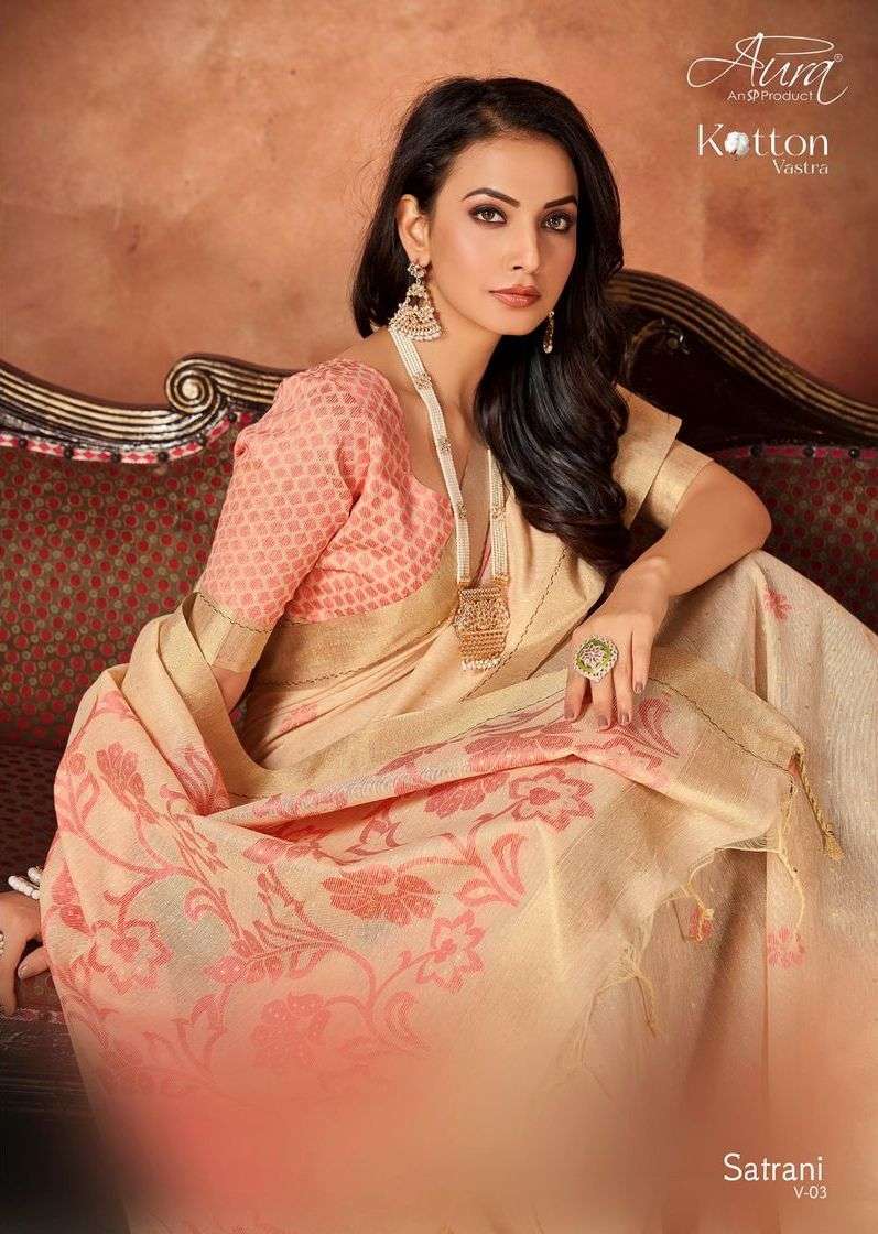 aura kotton vastra satrani vol 3 series 54401-54406 fancy saree