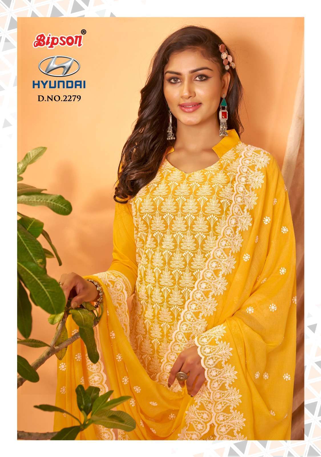 bipson fashion hyundai 2279-2280-2281 Pure Soft Cotton Dyed suit