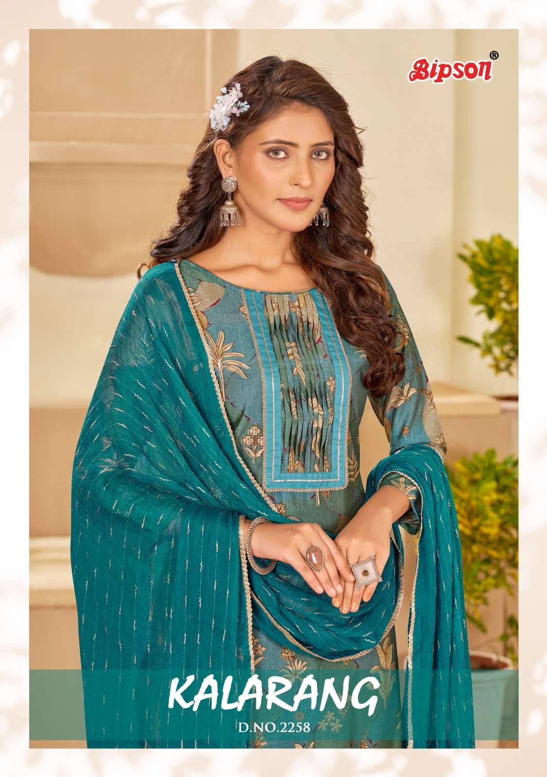 bipson kalarang 2257-2258 pure denting modal suit