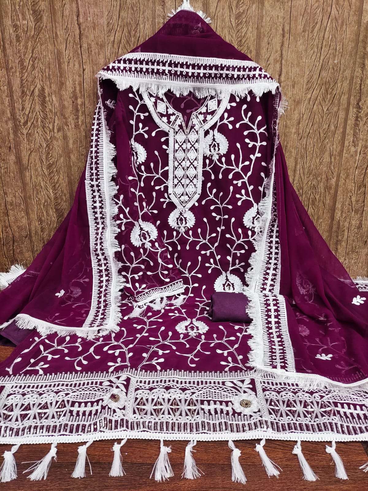 bt designer georgette work suit 