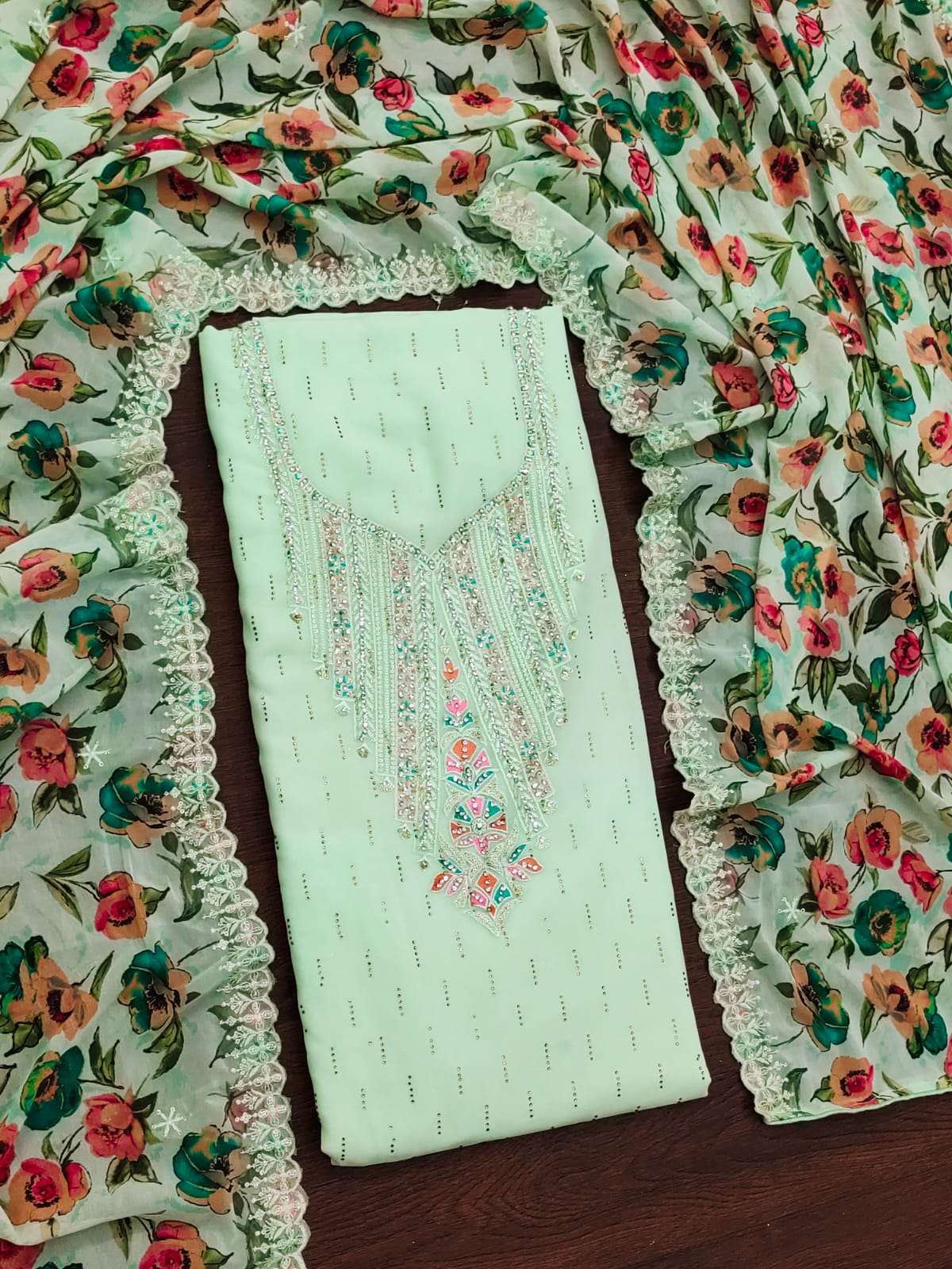 bt presents designer faux georgette non catalog suit 