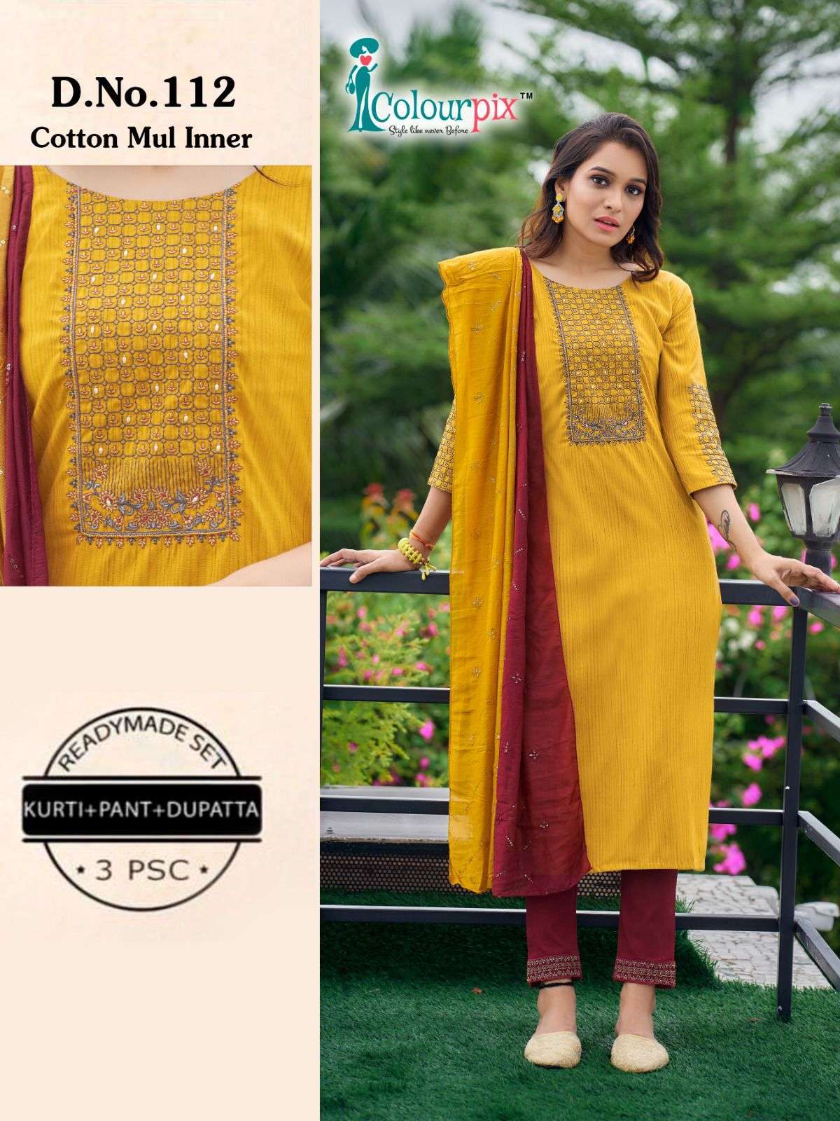colourpix radhe series 105-117 heavy fancy viscose suit 