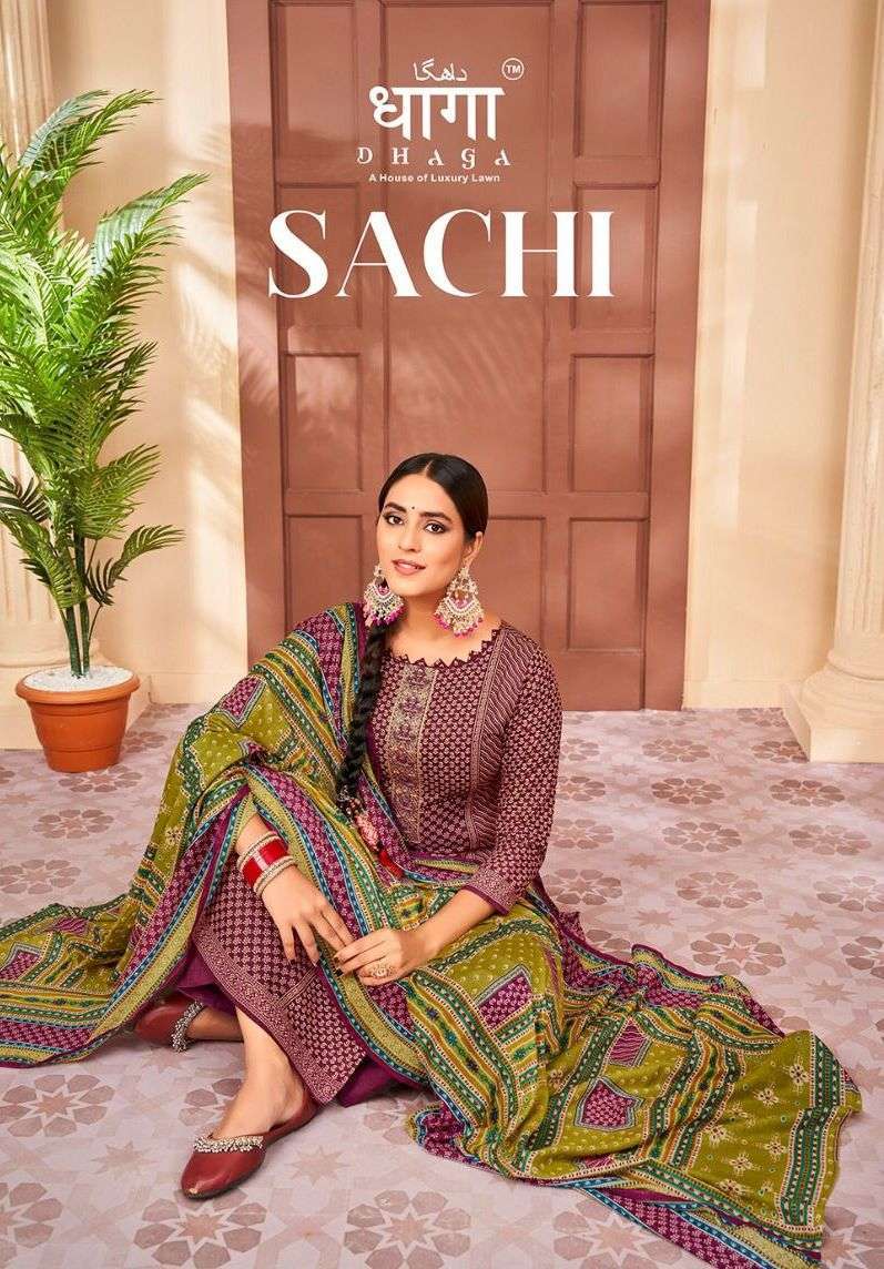 dhaga sachi series 10001-10006 pure cambric cotton suit 