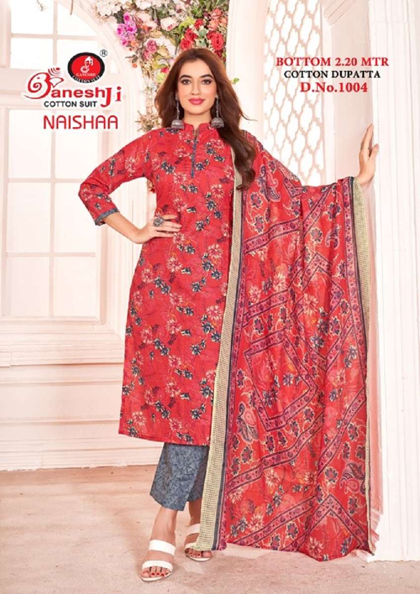 Ganeshji Naishaa Vol-1 series 1001-1010 Pure Heavy Cotton suit