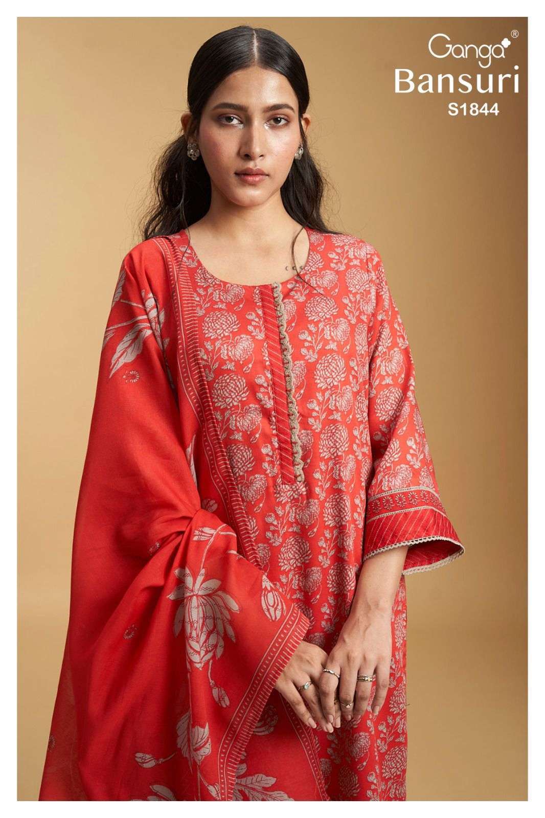 ganga bansuri 1844 premium cotton silk suit