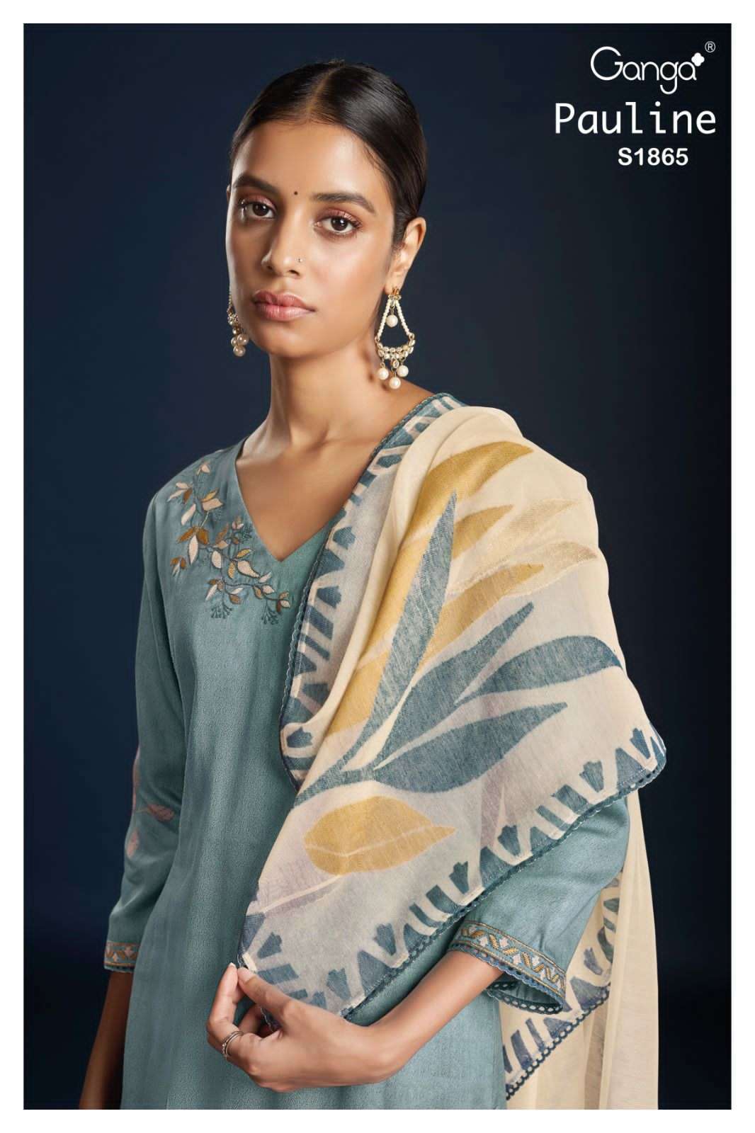 ganga pauline 1865 premium cotton silk suit 