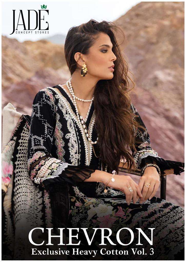 jade concept chevron exclusive heavy cotton vol 3 series 21-26 pure heavy lawn suit 