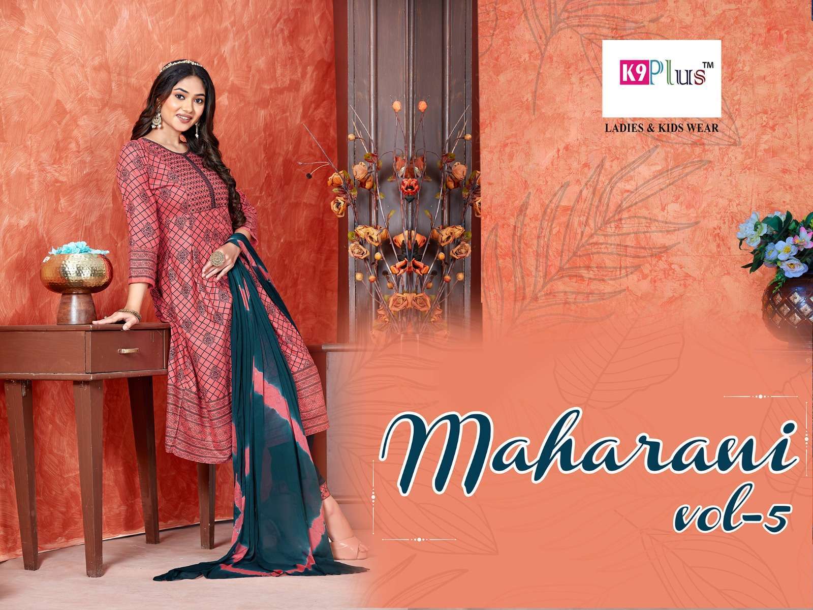 k9 plus maharani vol 5 series 3111-3118  reyon14 kg readymade suit