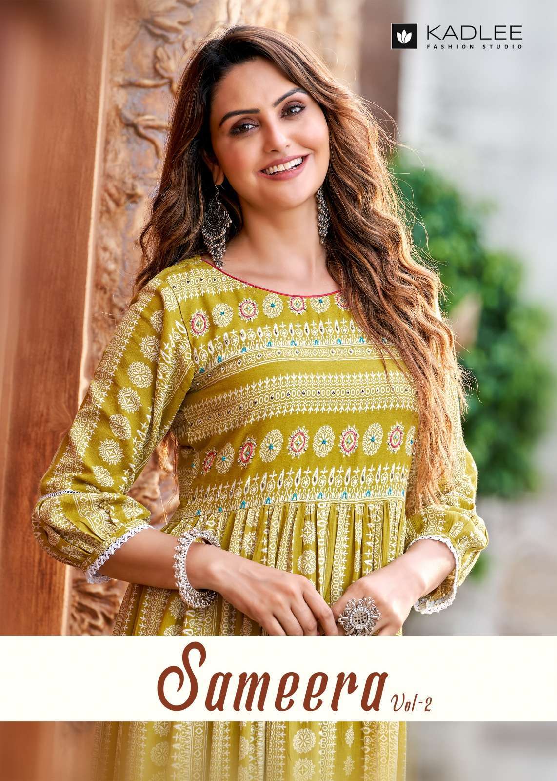 kadlee sameera vol 2 series 3021-3024 Rayon Wrinkle kurti