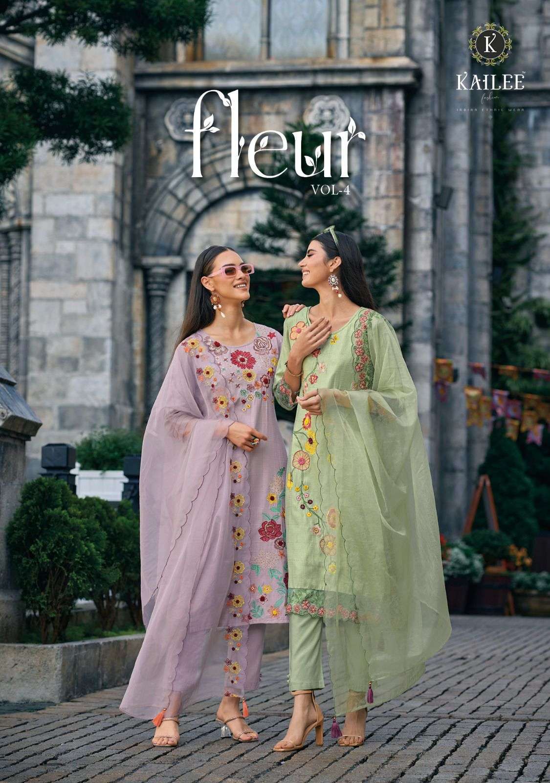 kailee fashion fleur vol 4 series 41211-41216 pure viscose readymade suit