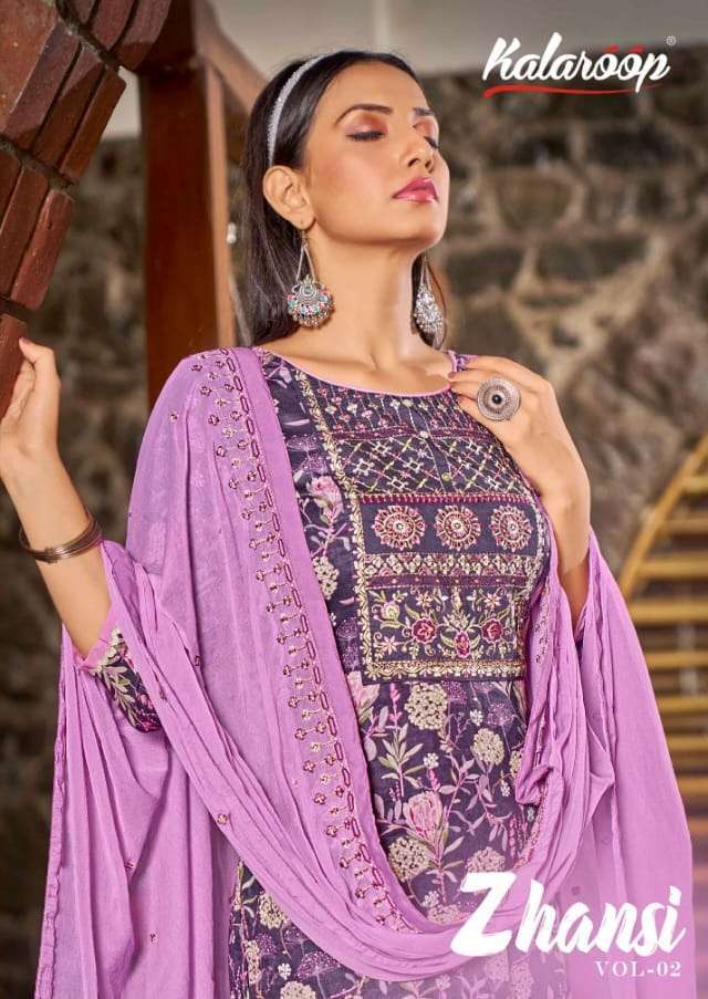 kalaroop zhansi vol 2 series 13829-13832 Heavy jam Cottan suit
