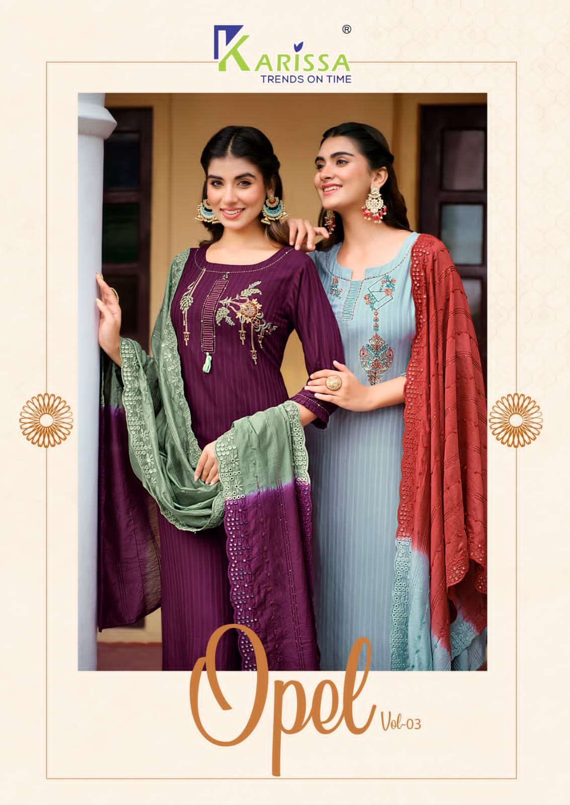karissa opel vol 3 series 3001-3006 Premium pure Viscose Rayon suit