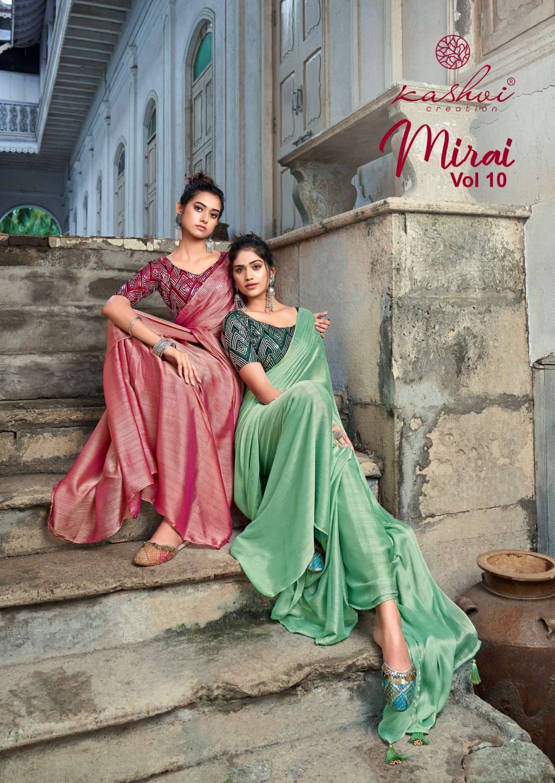 kashvi mirai vol 10 series 4135-4142 soft satin saree