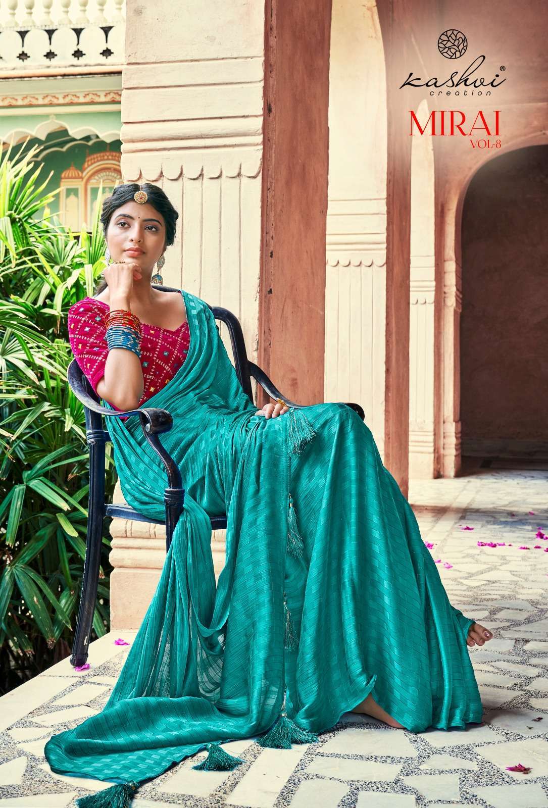 kashvi mirai vol 8 series 52001-52008 soft satin saree