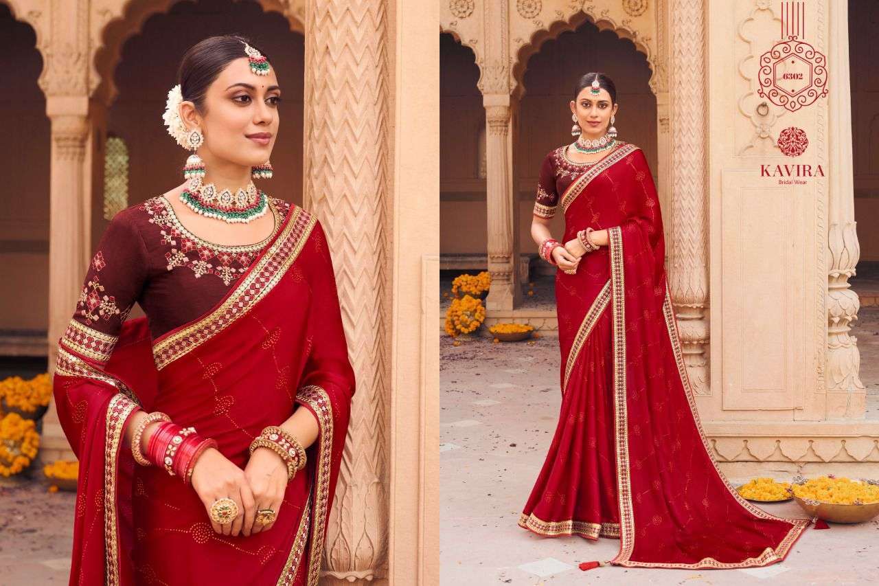 kavira all hit design designer embroidery saree