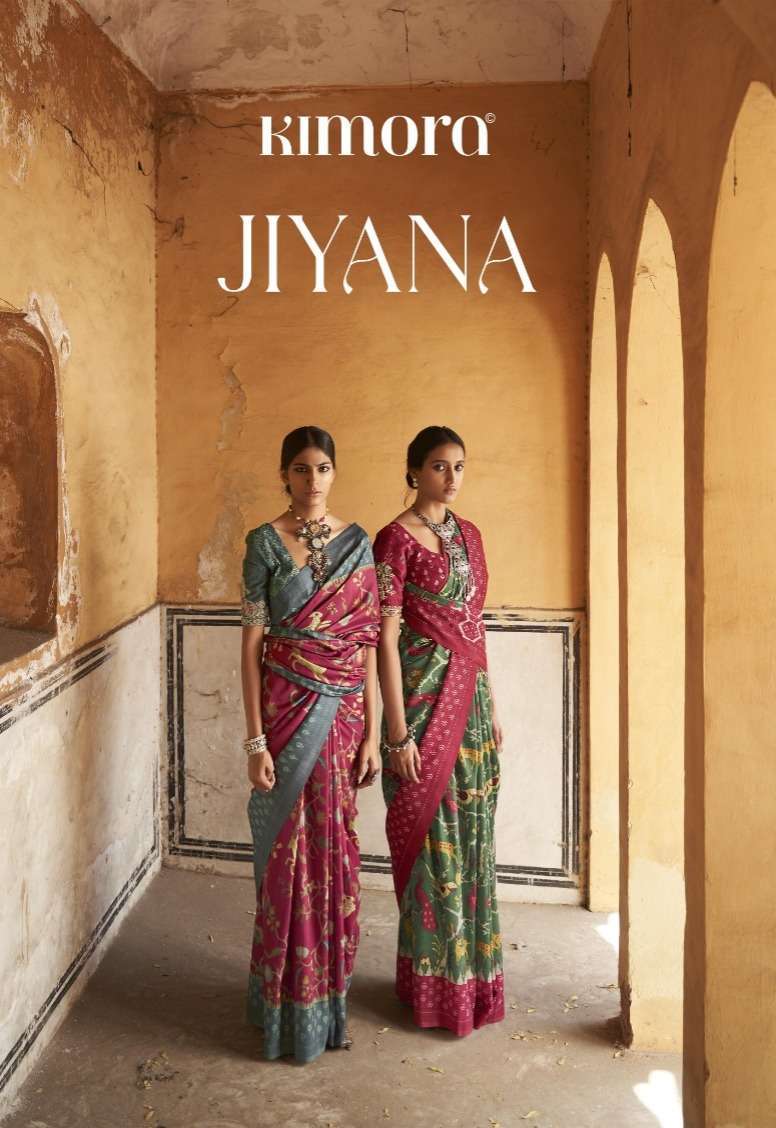 kimora jiyana series 2086-2090 Smooth Silk With Ikkat Print saree