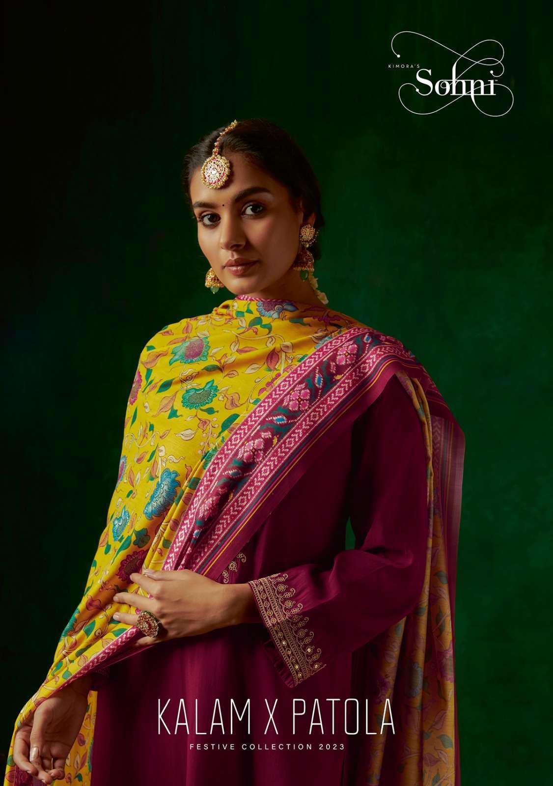 kimora sohni kalam x patola series 0001-0008 modal cotton suit