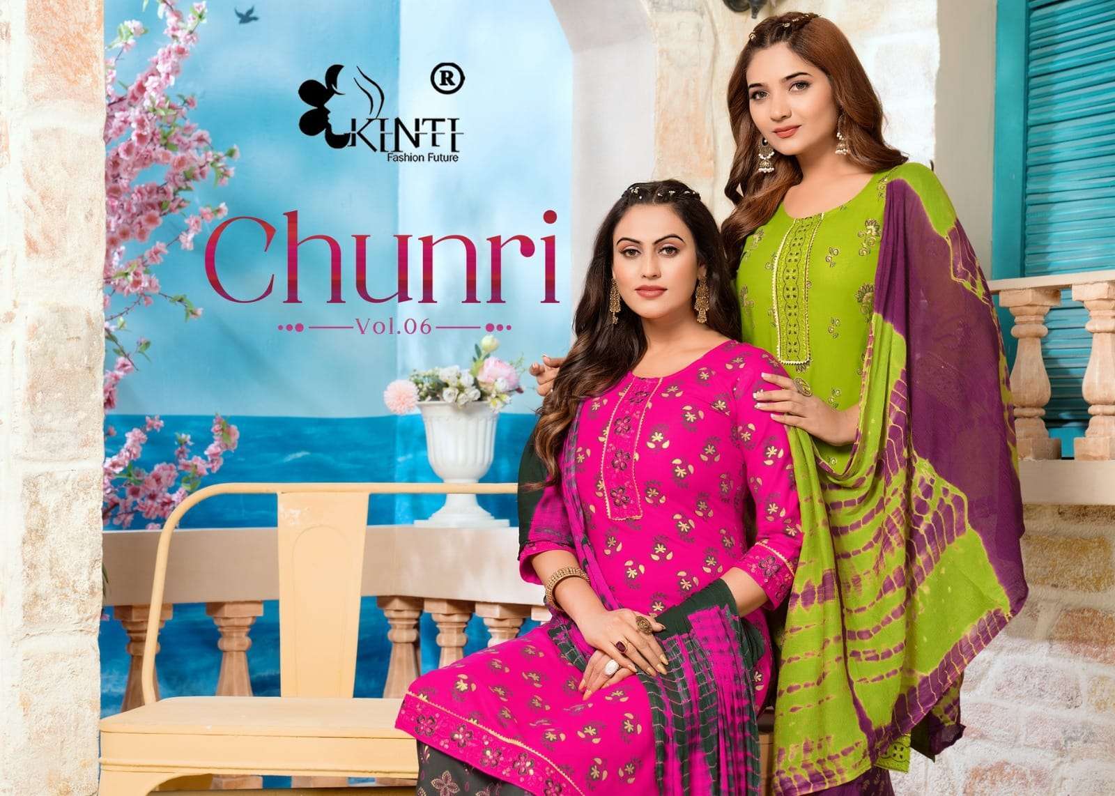 kinti chunri vol 6 series 601-606 Heavy RAYON readymade suit