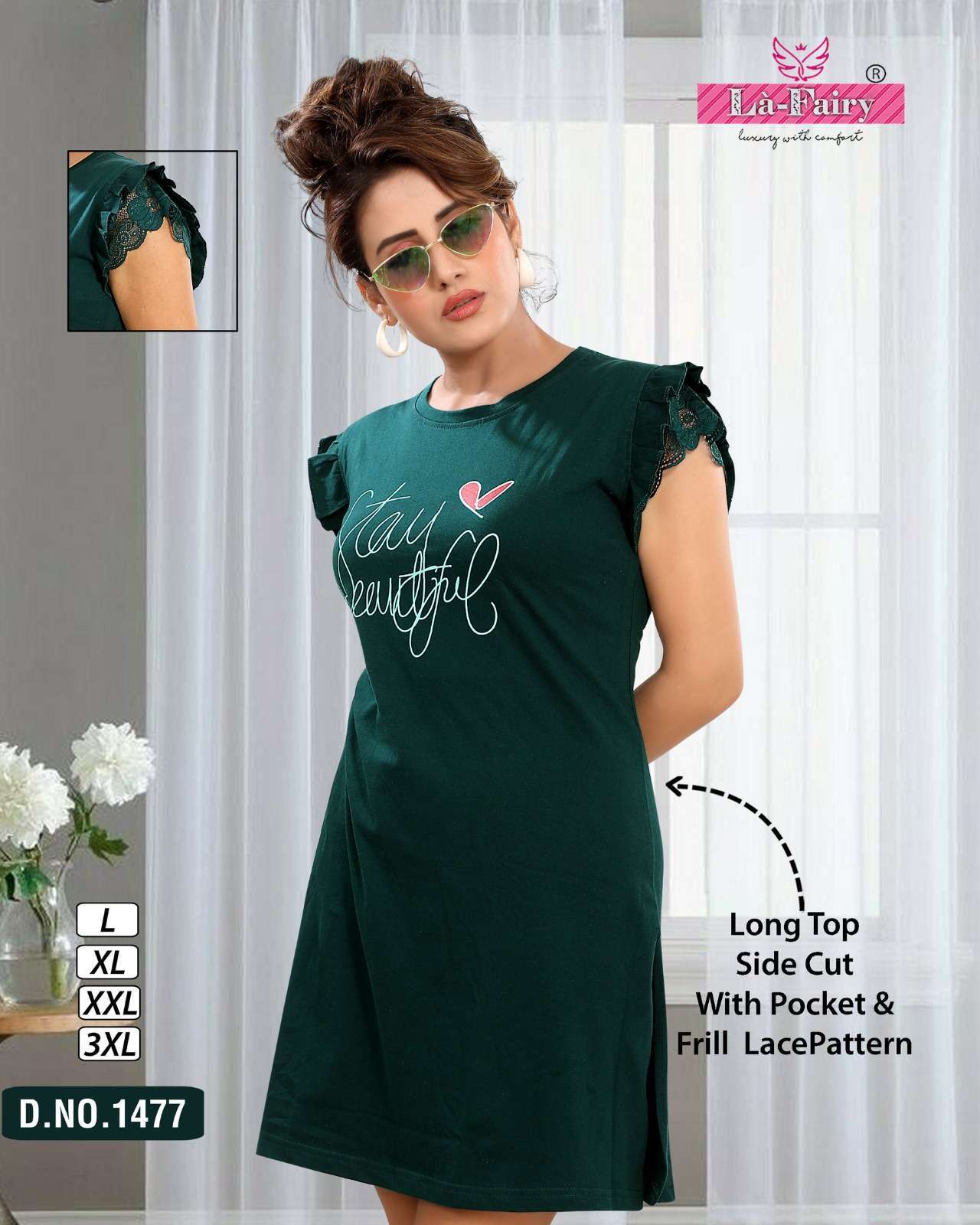 la fairy 1477 cotton hosiery Long top