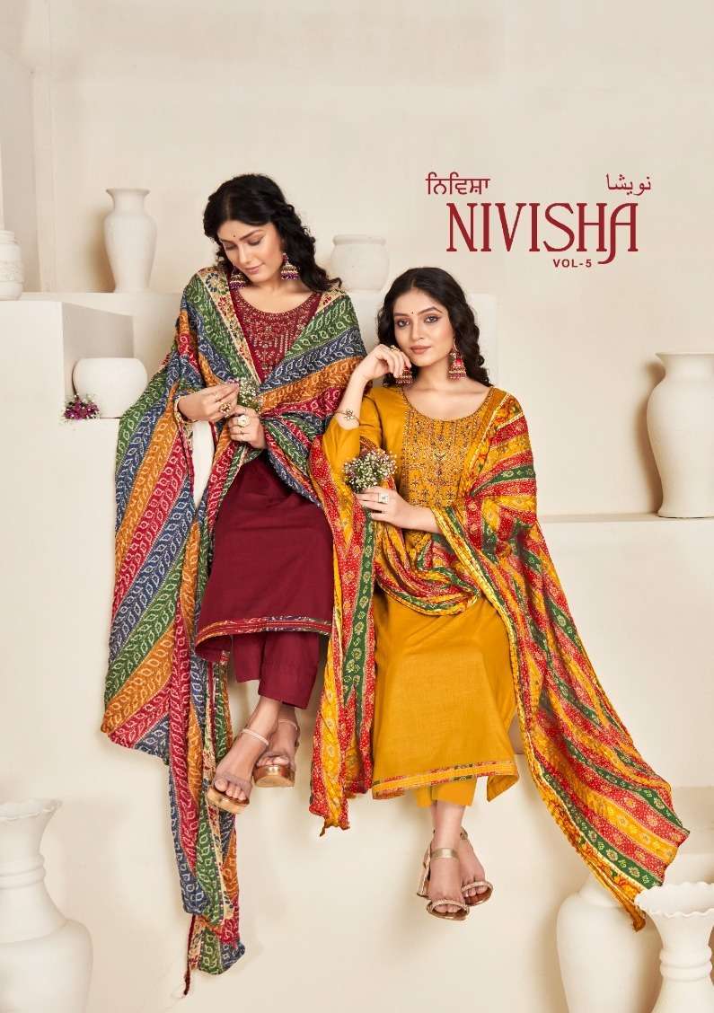 levisha nivisha vol 5 series 313-318 Pure Rayon Slub suit