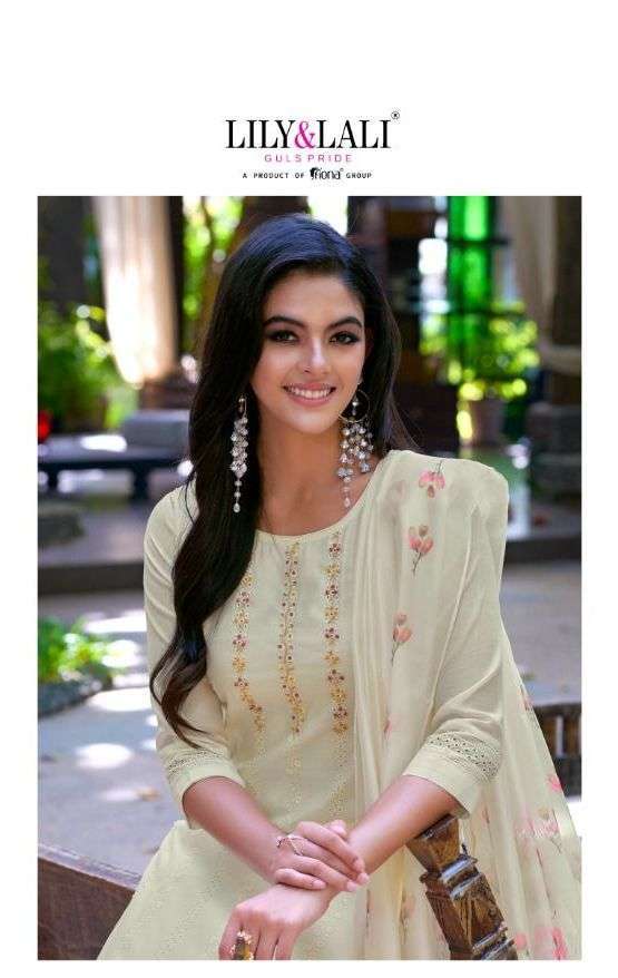 lily & lali lucknowi vol 2 series 13401-13406 Schiffli Work suit