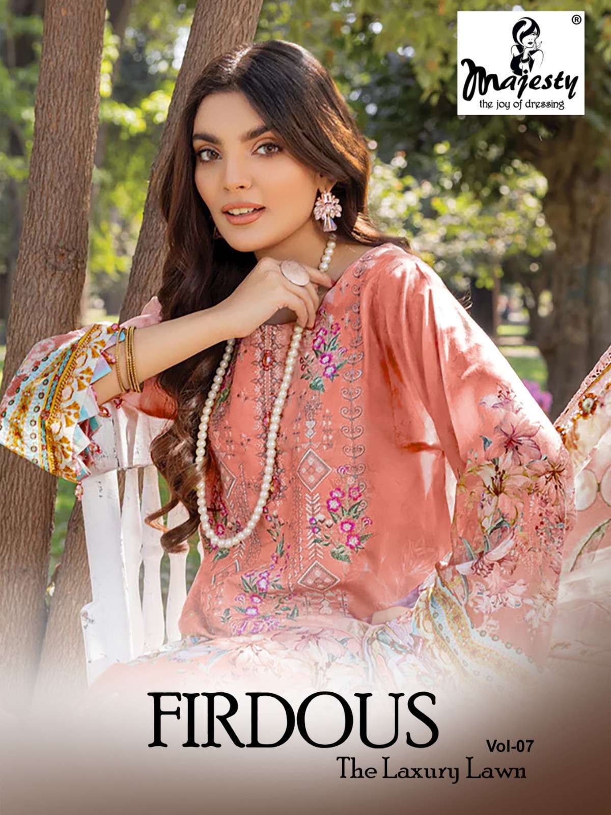 majesty firdous the laxury lawn vol 7 series 1001-1008 Jaam cotton suit
