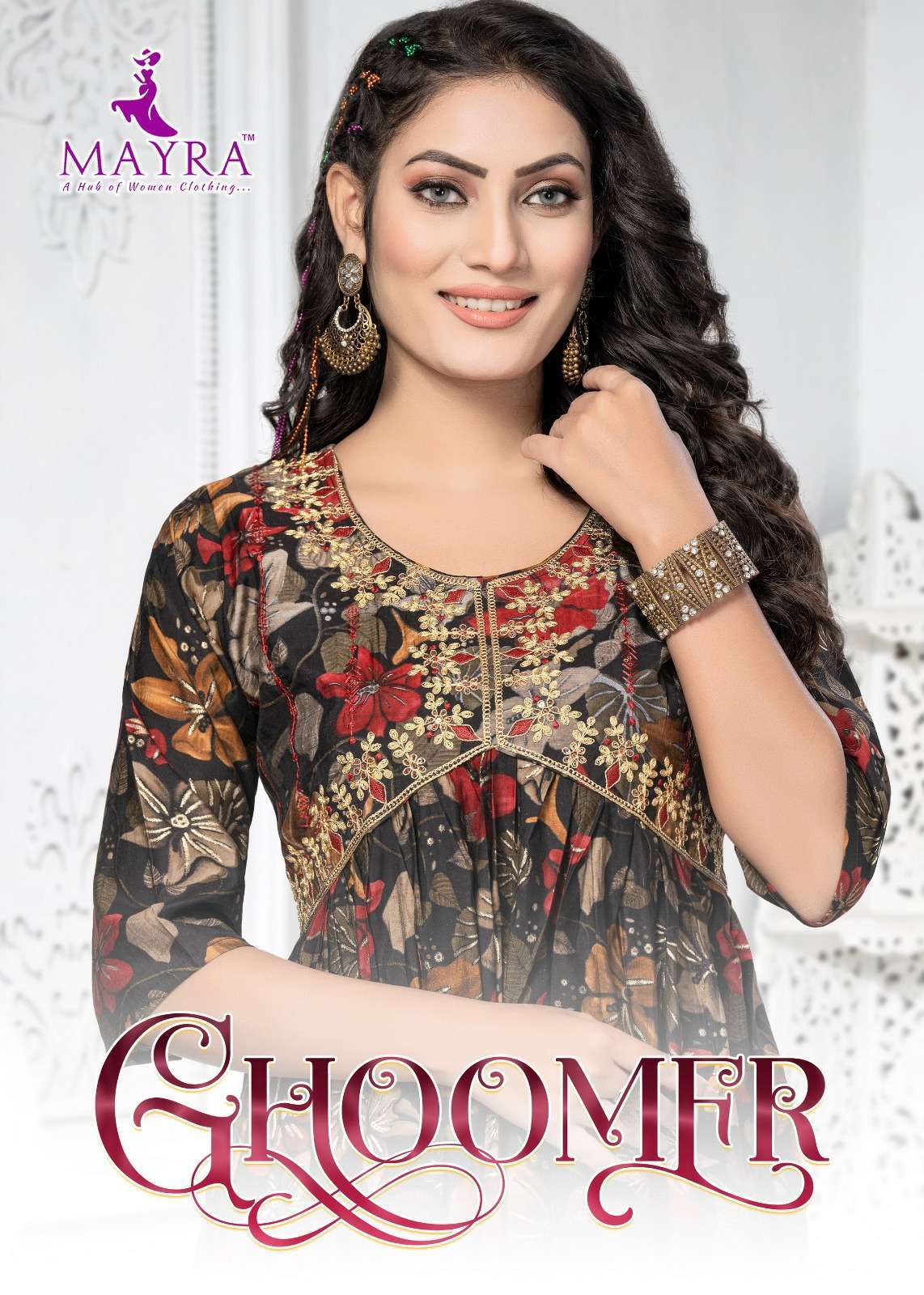 mayra ghoomer series 80263-80269 Pure Heavy Chanderi Modal kurti