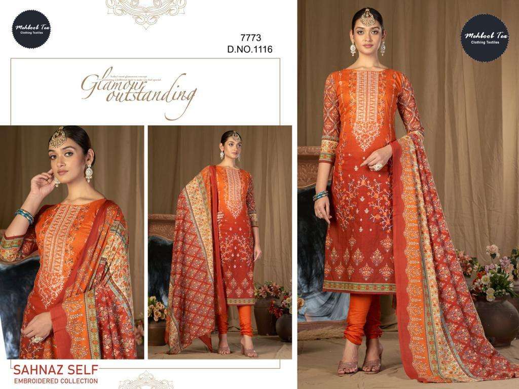Mehboob tex 1116 designer fancy heavy embroidery suit