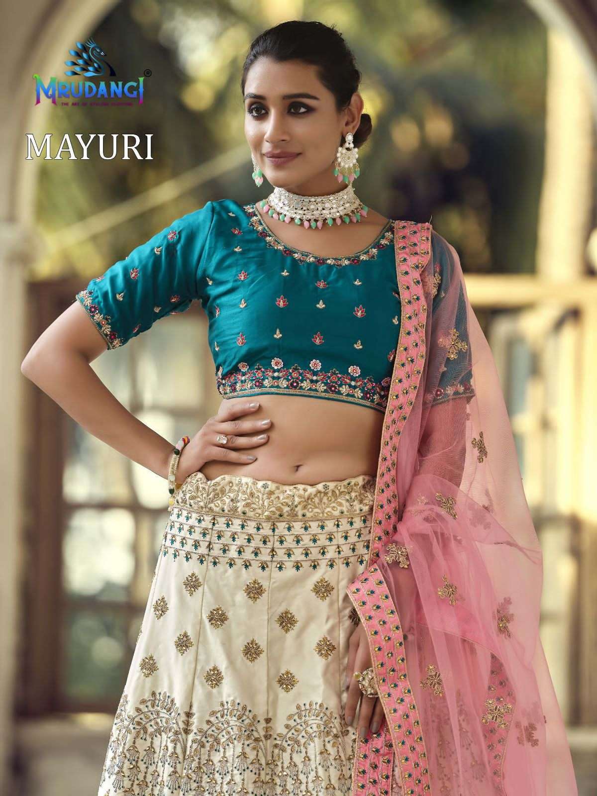 mrudangi mayuri series 1047-1049 Malai satin lehenga