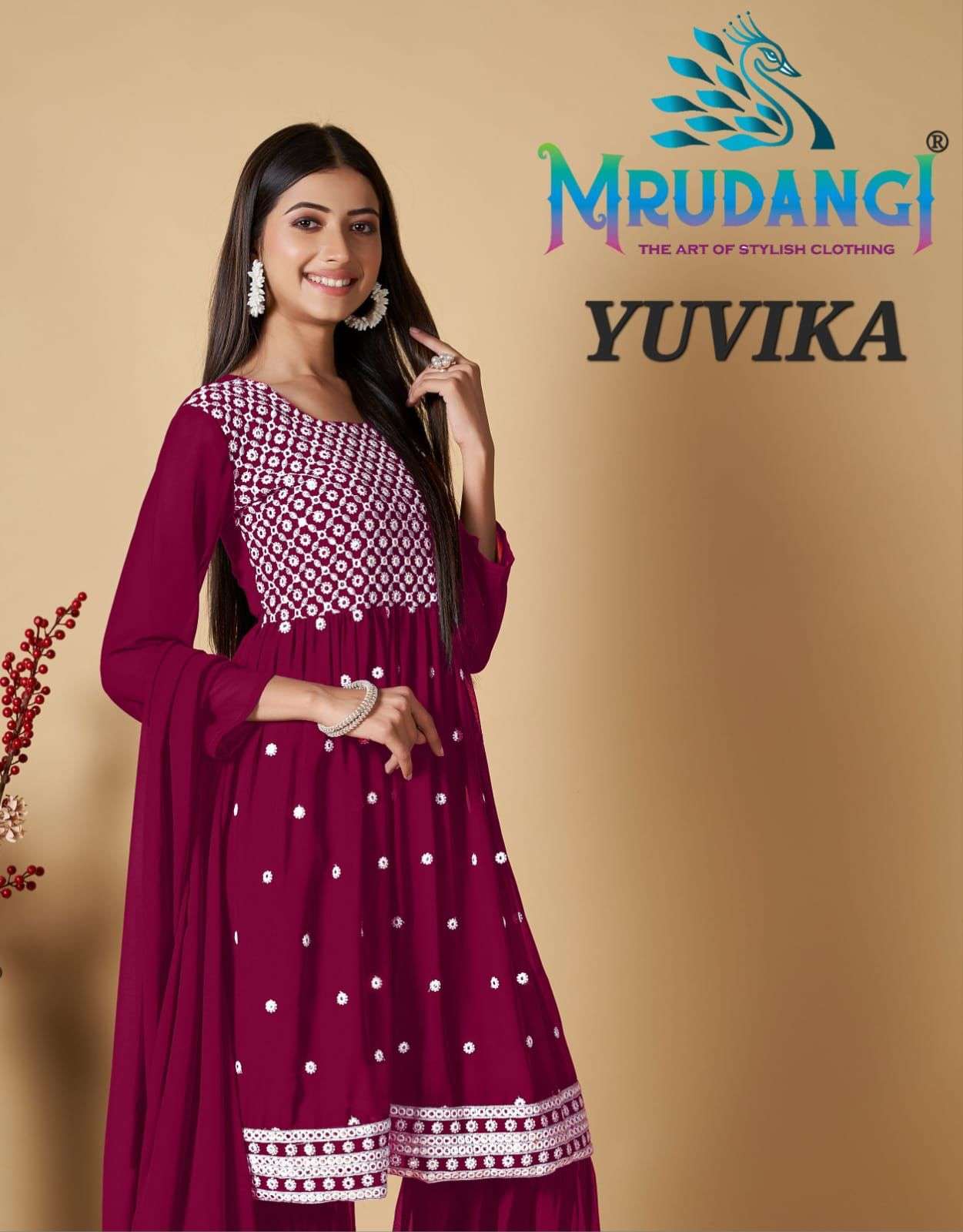 mrudangi yuvika series 2044-2046 georgette readymade suit 