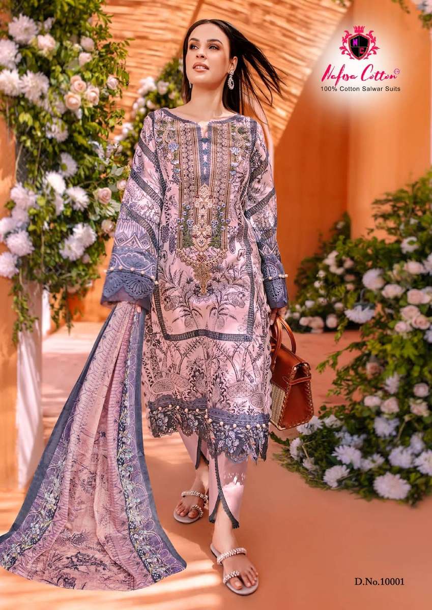 Nafisa Monsoon Vol-10 series 1001-1006 Pure Cotton suit