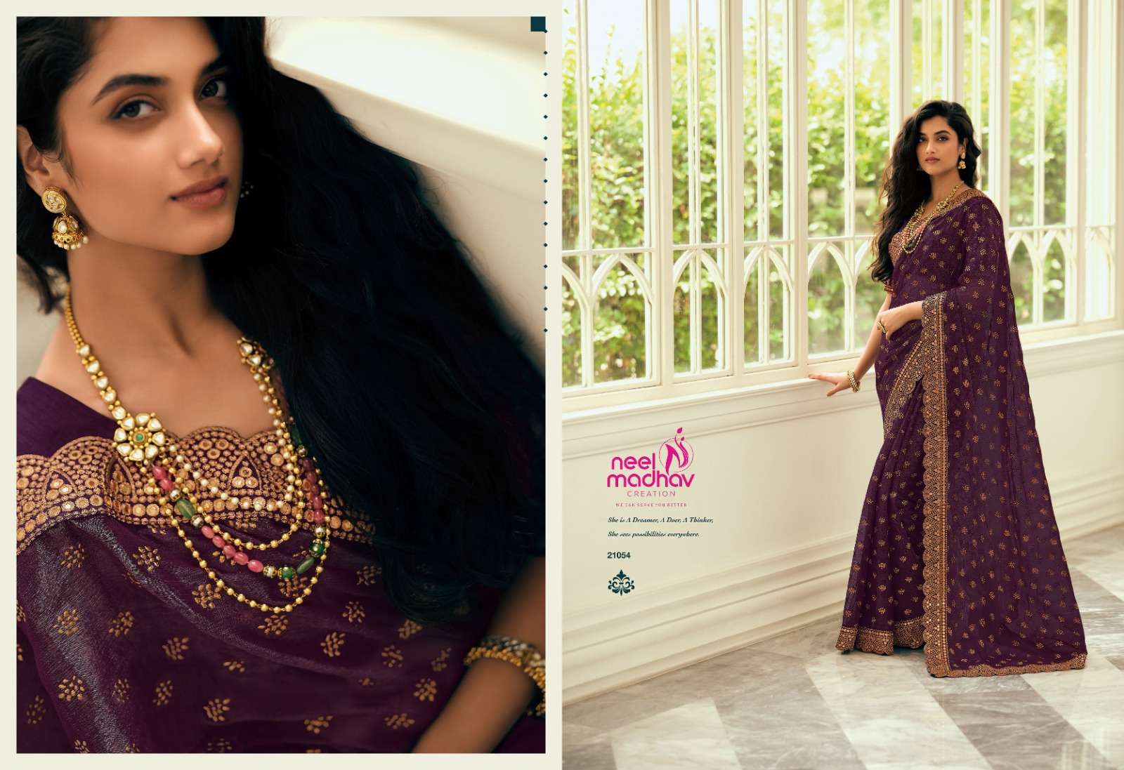 nel madhav mirisha vol 5 designer art silk saree