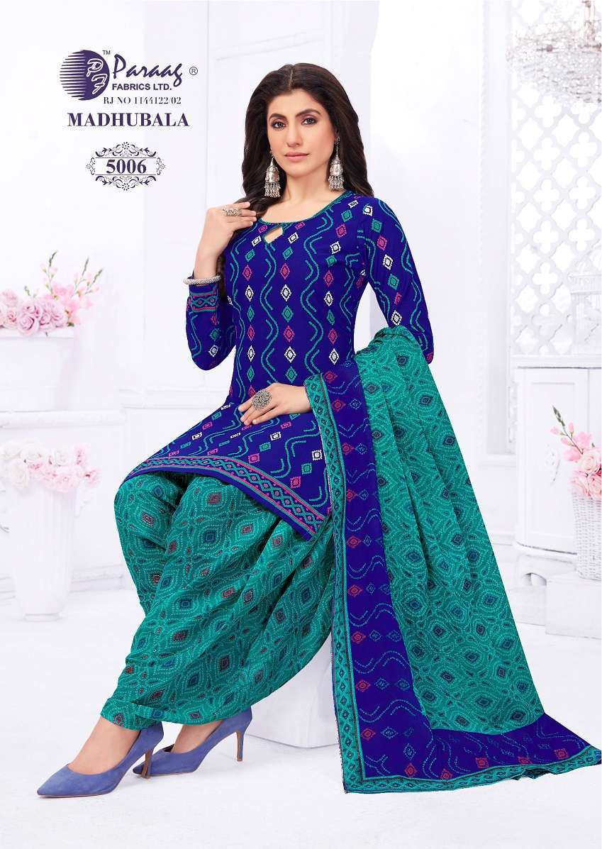 Parag MadhuBala Vol-5 series 5001-5016 Pure Cotton Printed suit