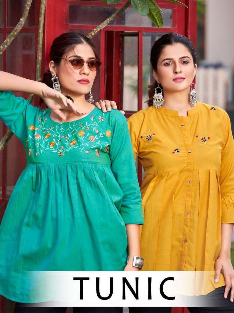 poonam tunic series 1001-1006 pure cotton kurti
