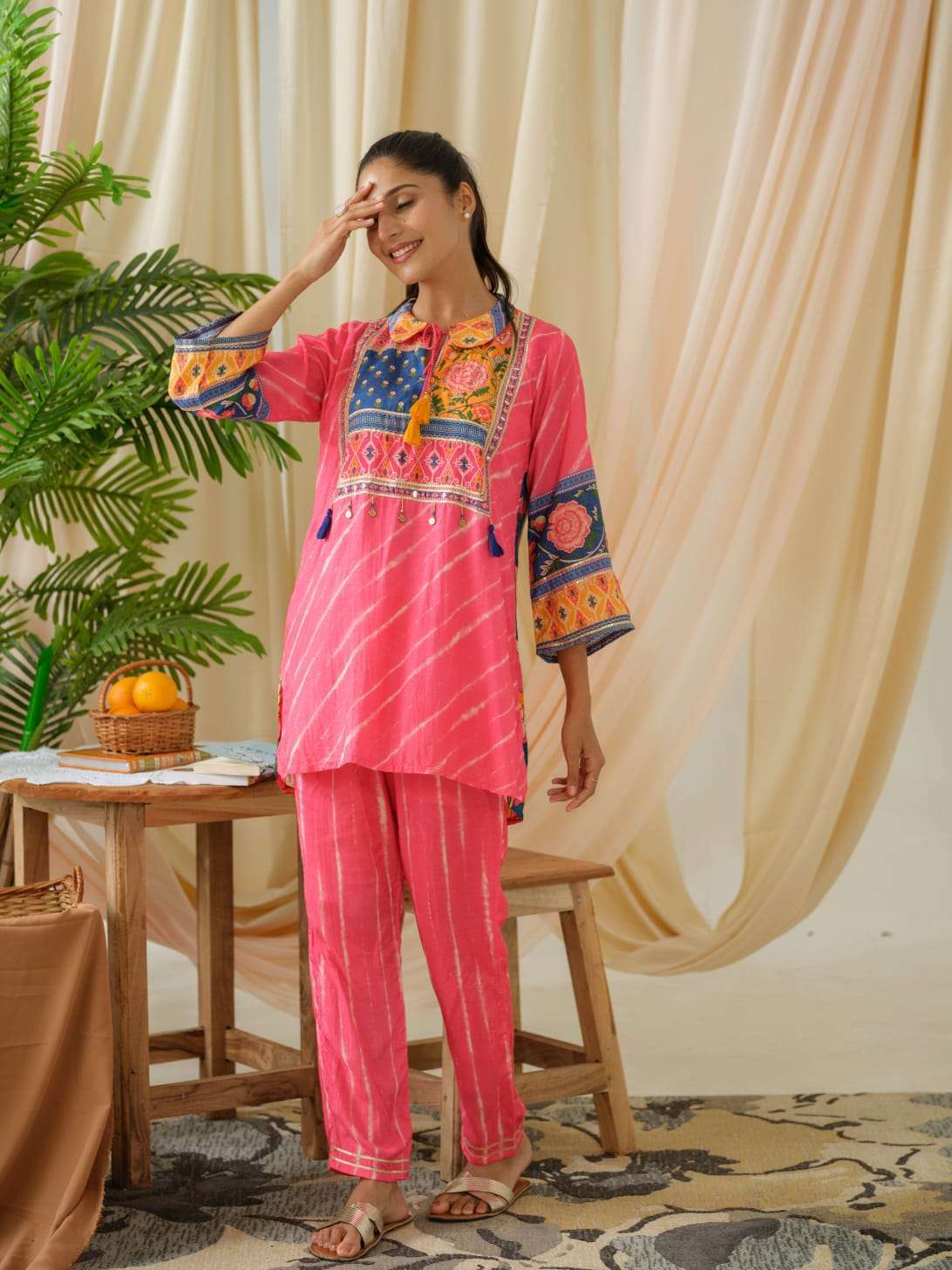 psyna 2280 fancy cord set amazing designer tunic with pant combo set