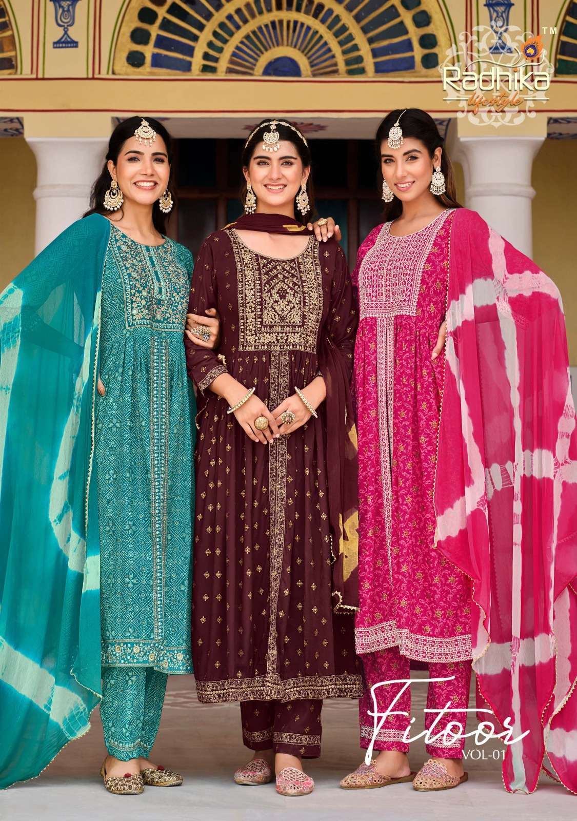 radhika lifestyle fitoor vol 1 series 1001-1007 rayon liva suit 
