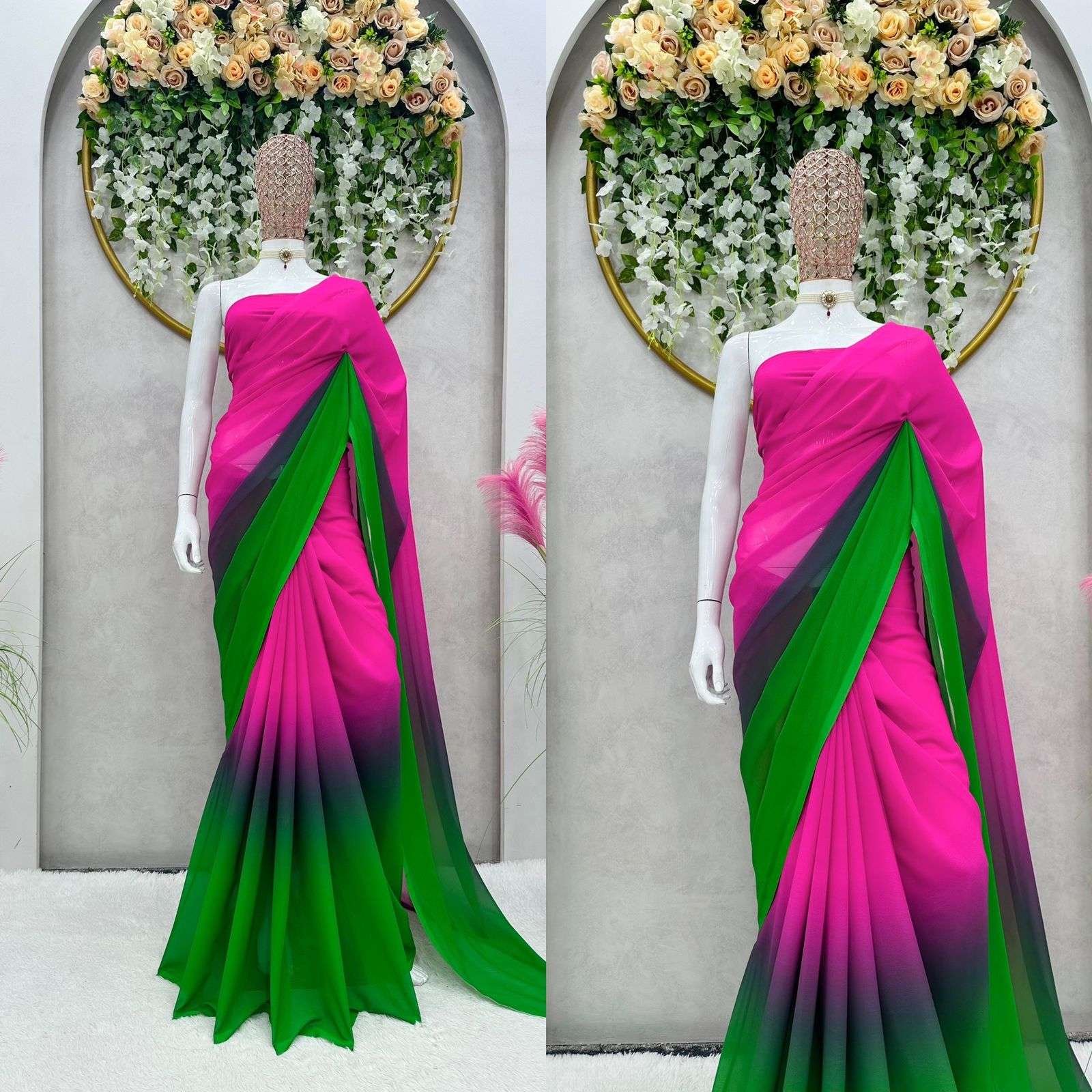 rivaaz designer faux georgette saree