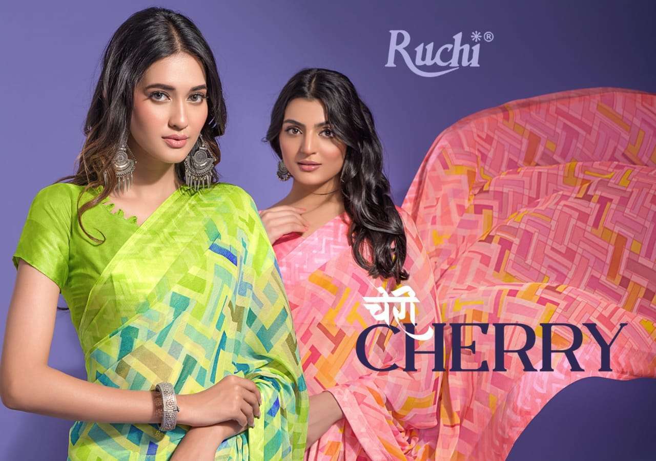 ruchi cherry vol 35 series 25301-25303 Soft Chiffon Saree 