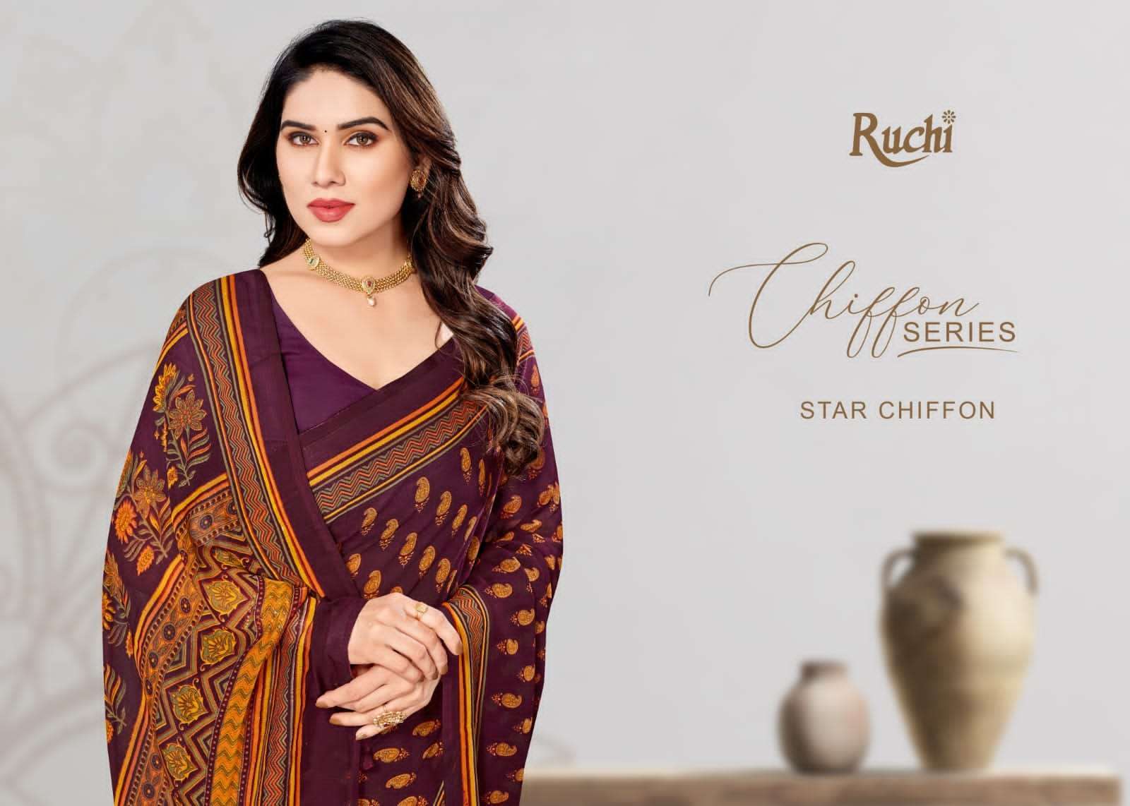 ruchi star chiffon vol 136 series 26801-26803 Star Chiffon saree