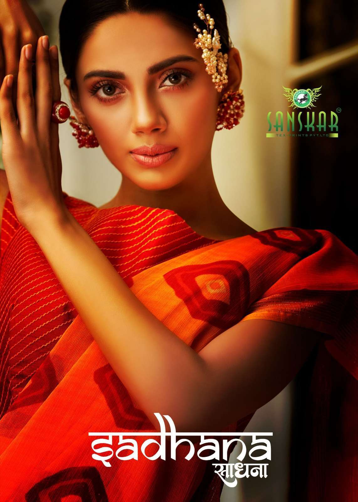 sanskar tex sadhana series 30001-30012 Pure chiffon saree