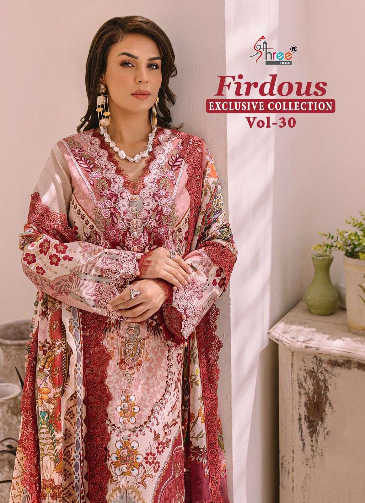 shree fab firdous exclusive collection vol 30 series 3219-3226 pure cotton  suit 