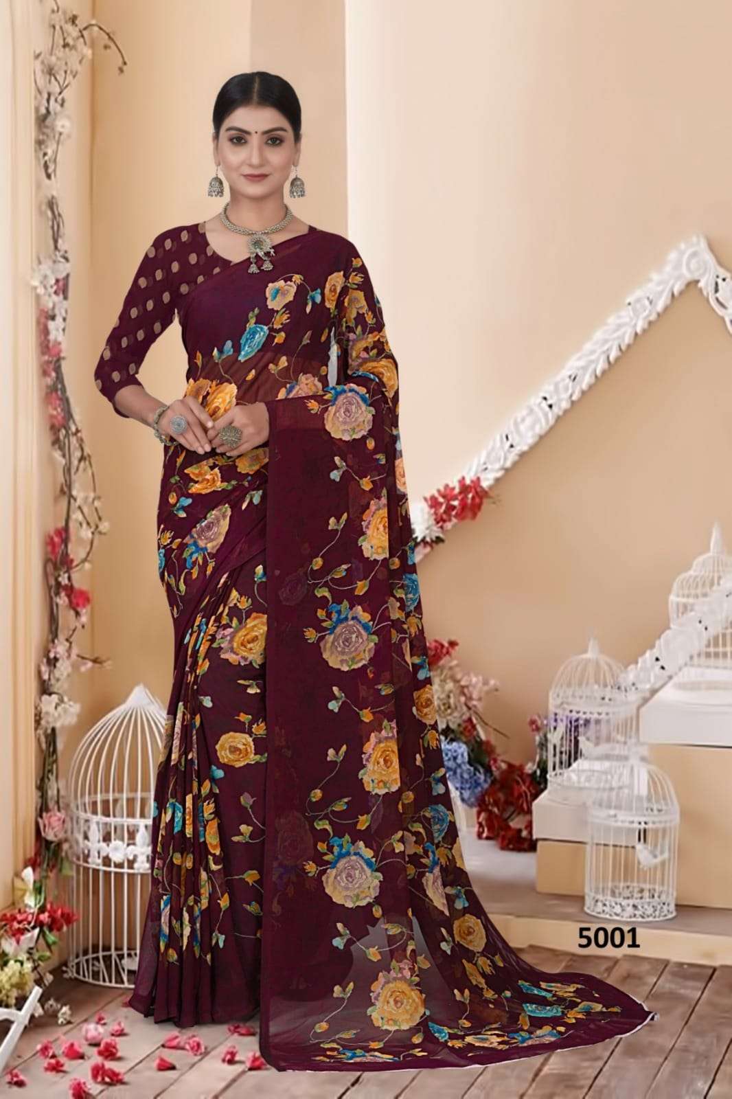shubh shree tamanna vol 5 series 5001-5004 pure weightless saree