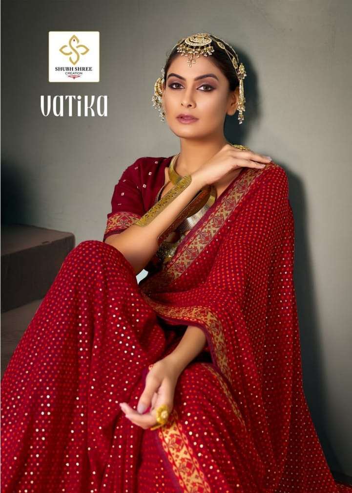 shubh shree vatika series 1001-1006 pure georgette saree