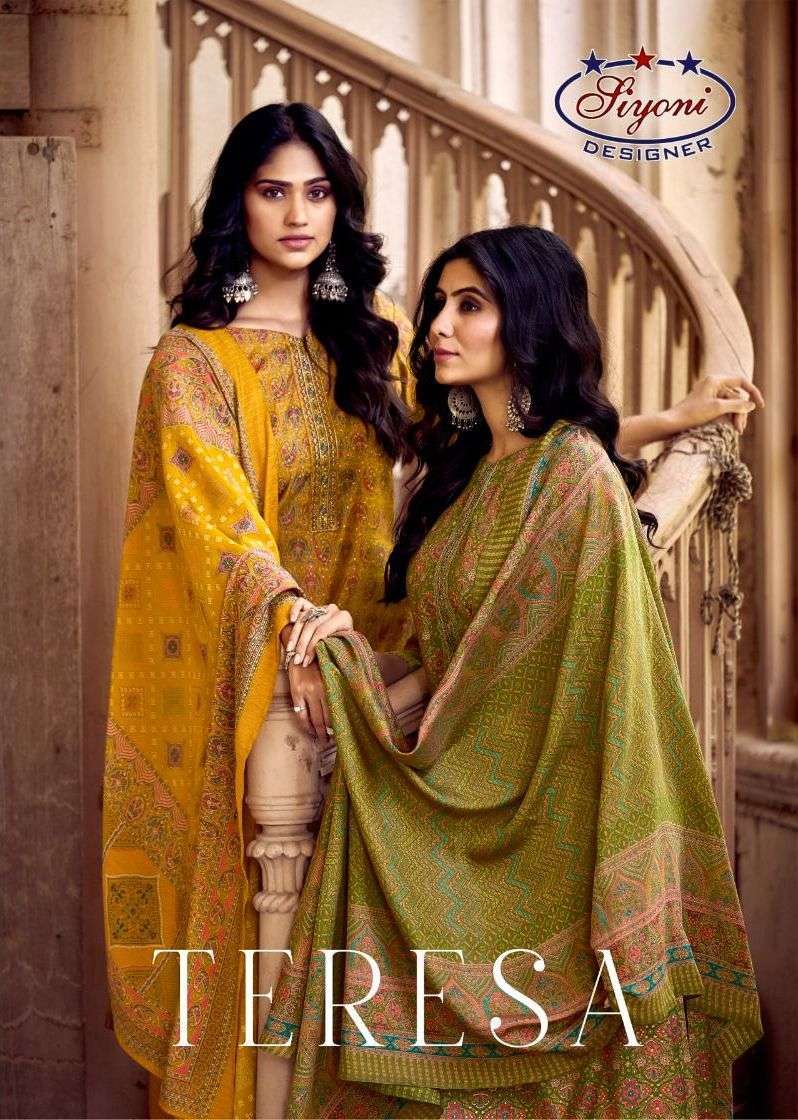 siyoni designer teresa series 71001-71008 heavy Maslin Silk suit