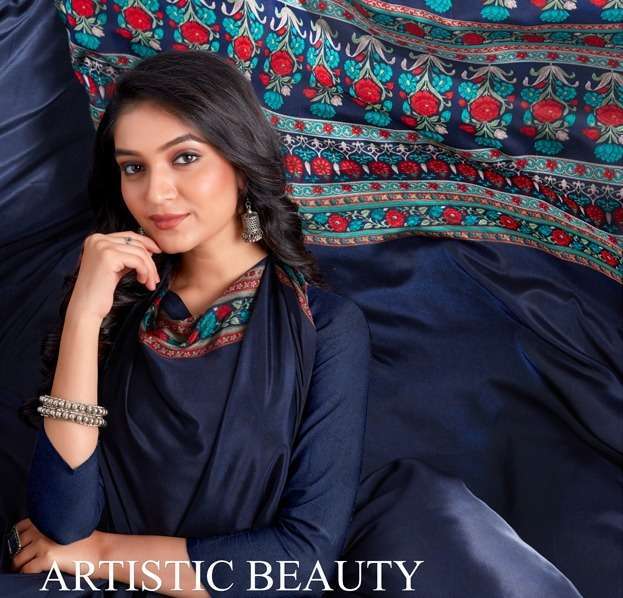 sushma artistic crape prrinted saree