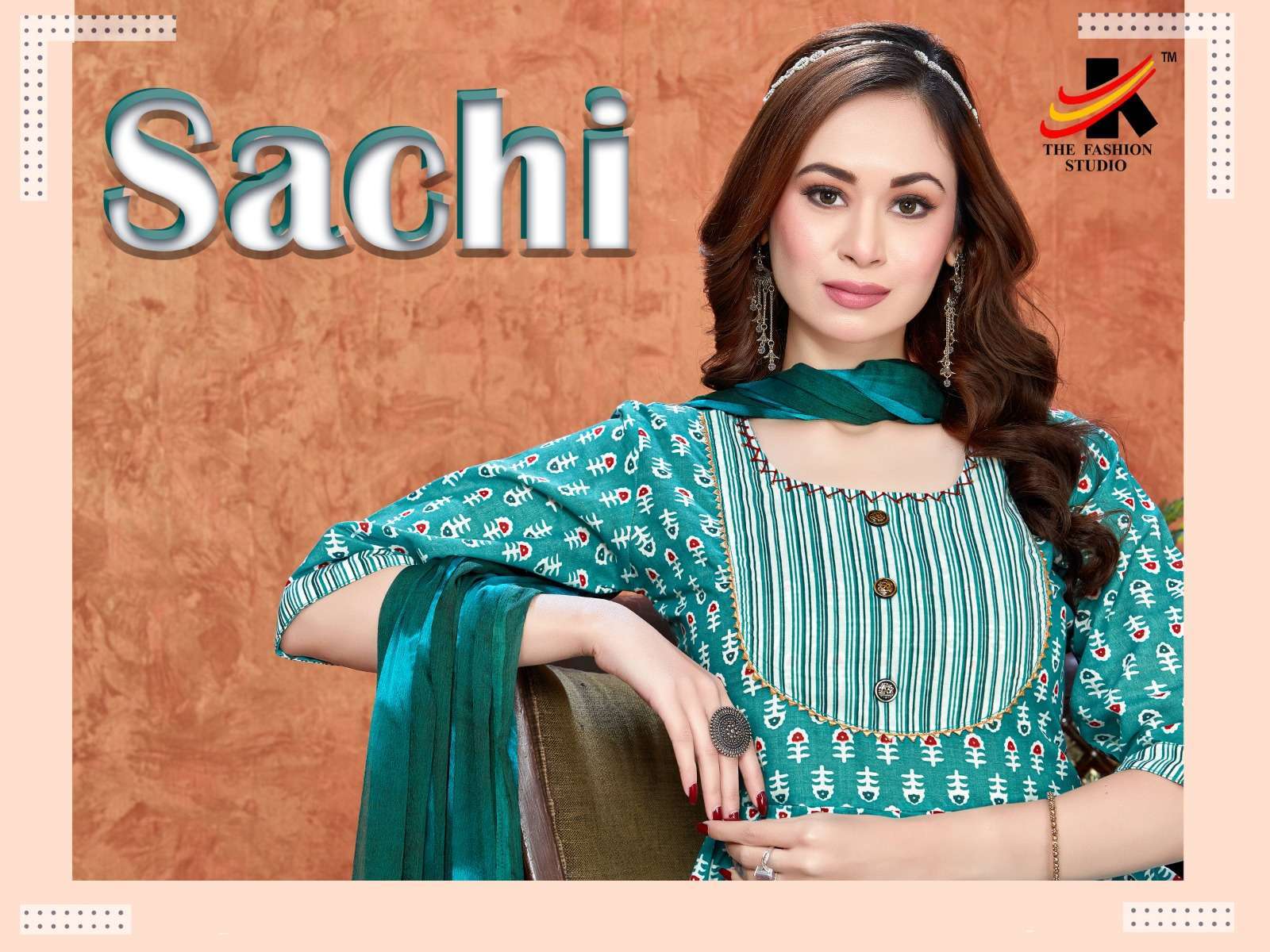 the fashion studio sachi series 6001-6006 cotton readymade suit