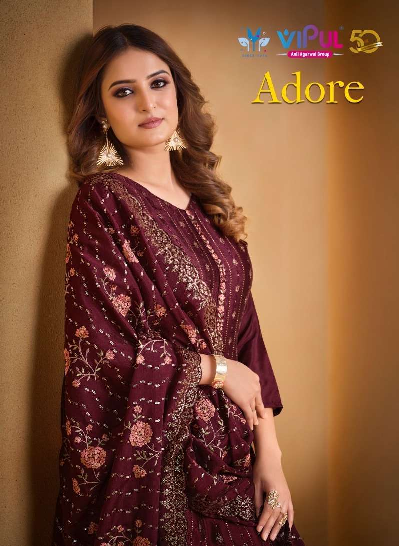 vipul fashion adore series 5401-5406 chinon suit