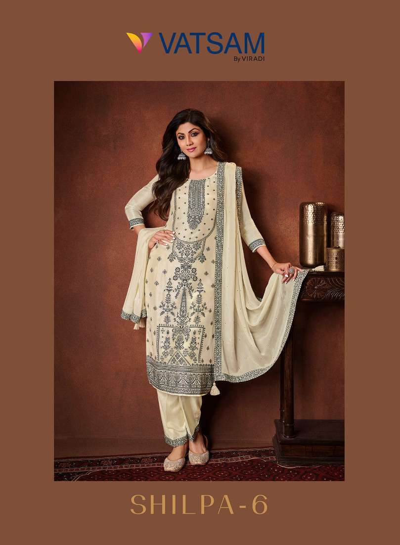viradi vatsam shilpa vol 6 series 601-604 pure viscose suit 