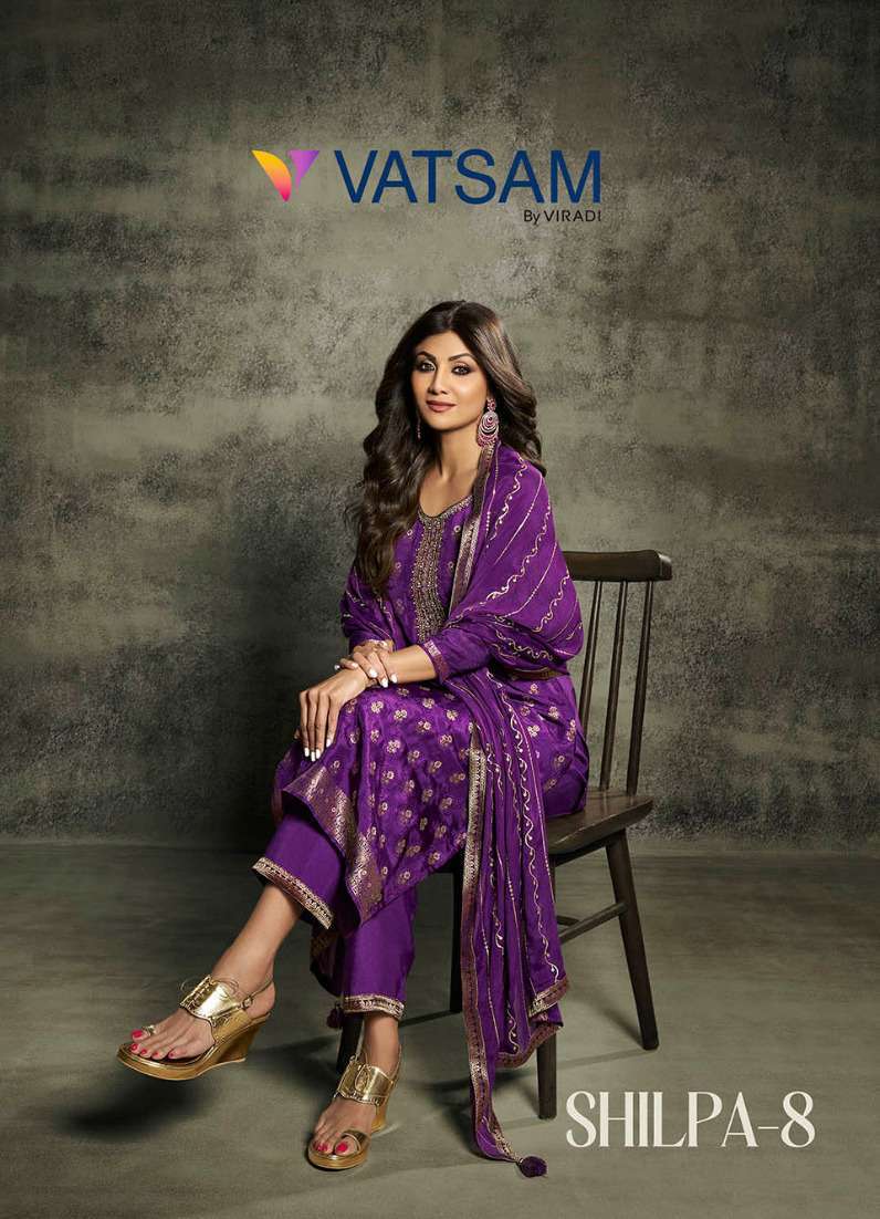 viradi vatsam shilpa vol 8 series 871-876 pure viscose suit 