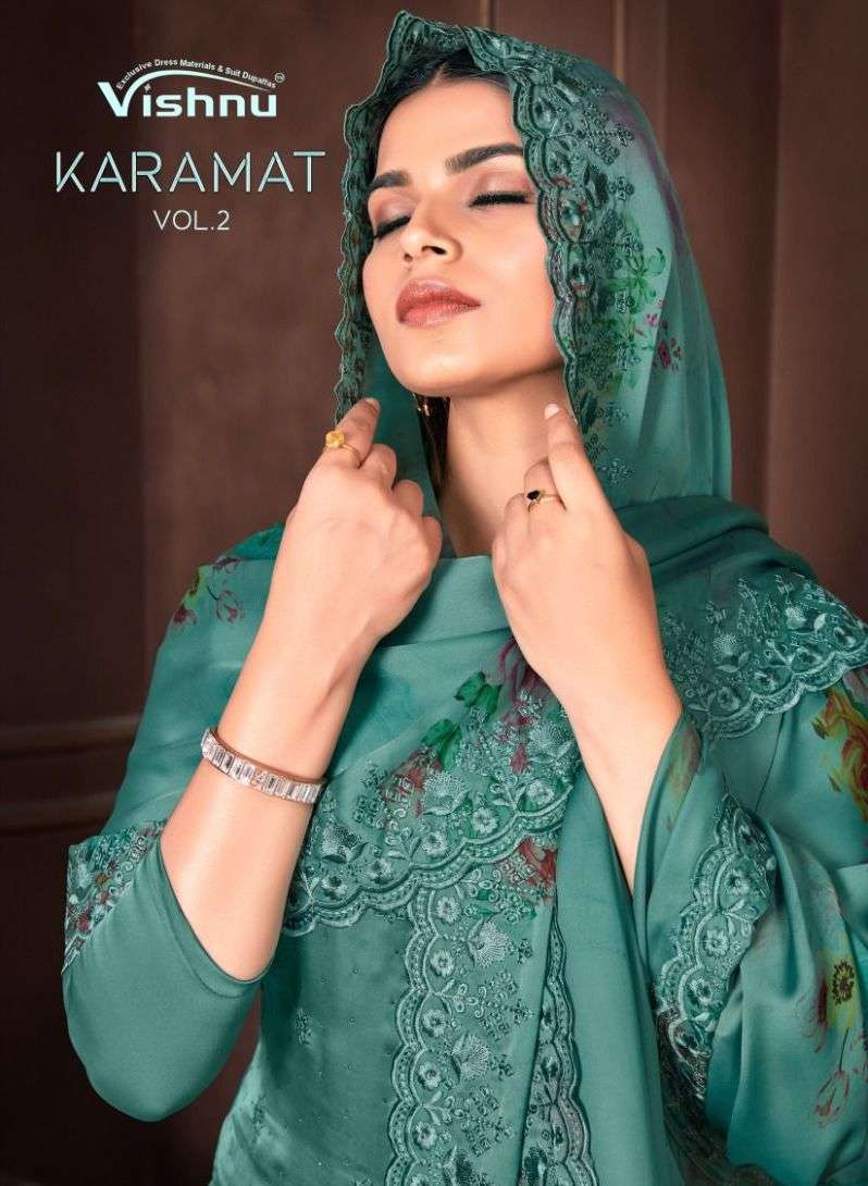 vishnu impex karamat vol 2 series 99001-99008 silk georgette suit
